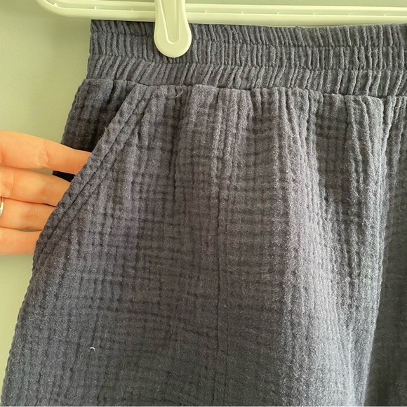 EUC C&C California High-rise Bohemian Fringe Cotton Gauze Navy Shorts - Picture 2 of 5